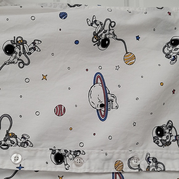 Eighty Eight Space Themed Button-Down Camp Shirt - Picture 5 of 12